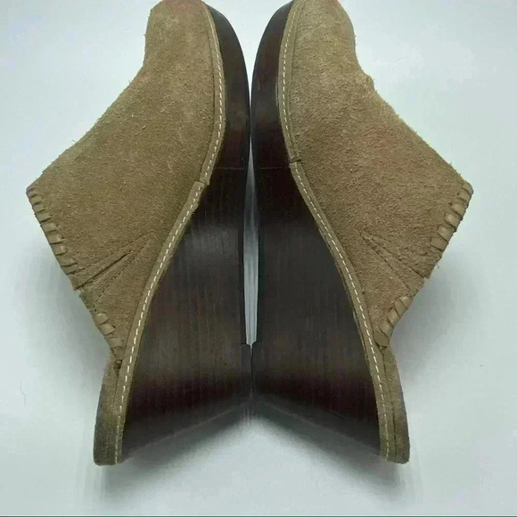 Platform clog wedges Jack Rogers suede clogs/mule wedge shoes size 8 - Picture 6 of 8